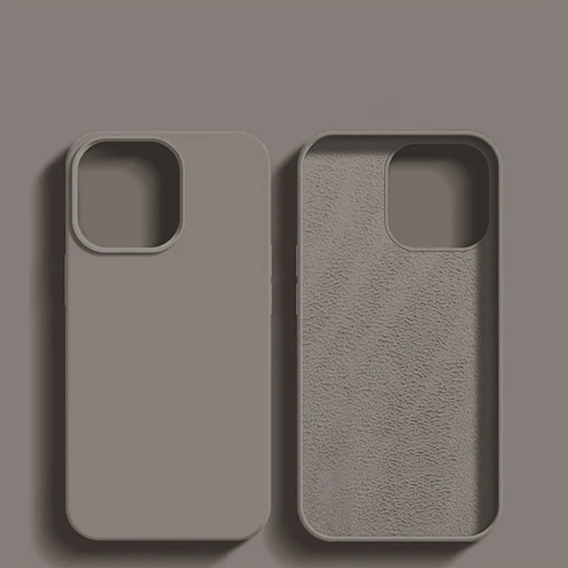 Luxury Shockproof Silikondeksel til iPhone 11–17 (Alle Modeller)