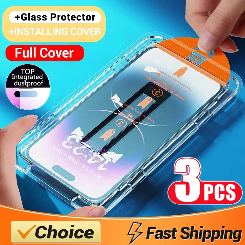 Herdet Glass Skjermbeskytter for iPhone – Enkel Montering