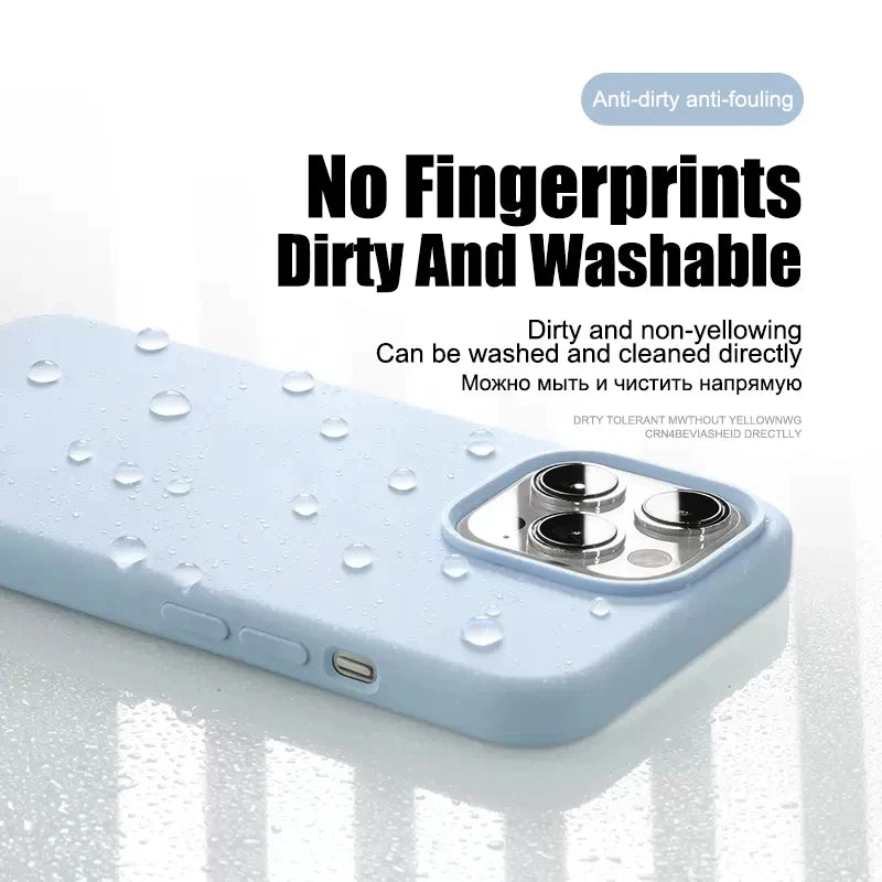 Luxury Shockproof Silikondeksel til iPhone 11–17 (Alle Modeller)