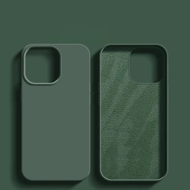 Luxury Shockproof Silikondeksel til iPhone 11–17 (Alle Modeller)