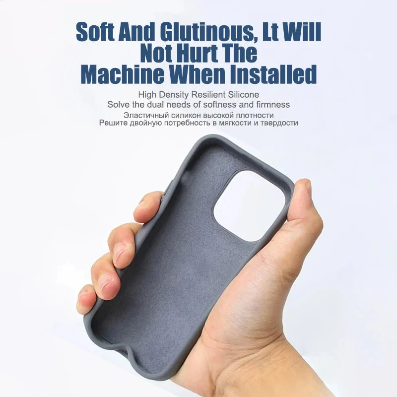 Luxury Shockproof Silikondeksel til iPhone 11–17 (Alle Modeller)