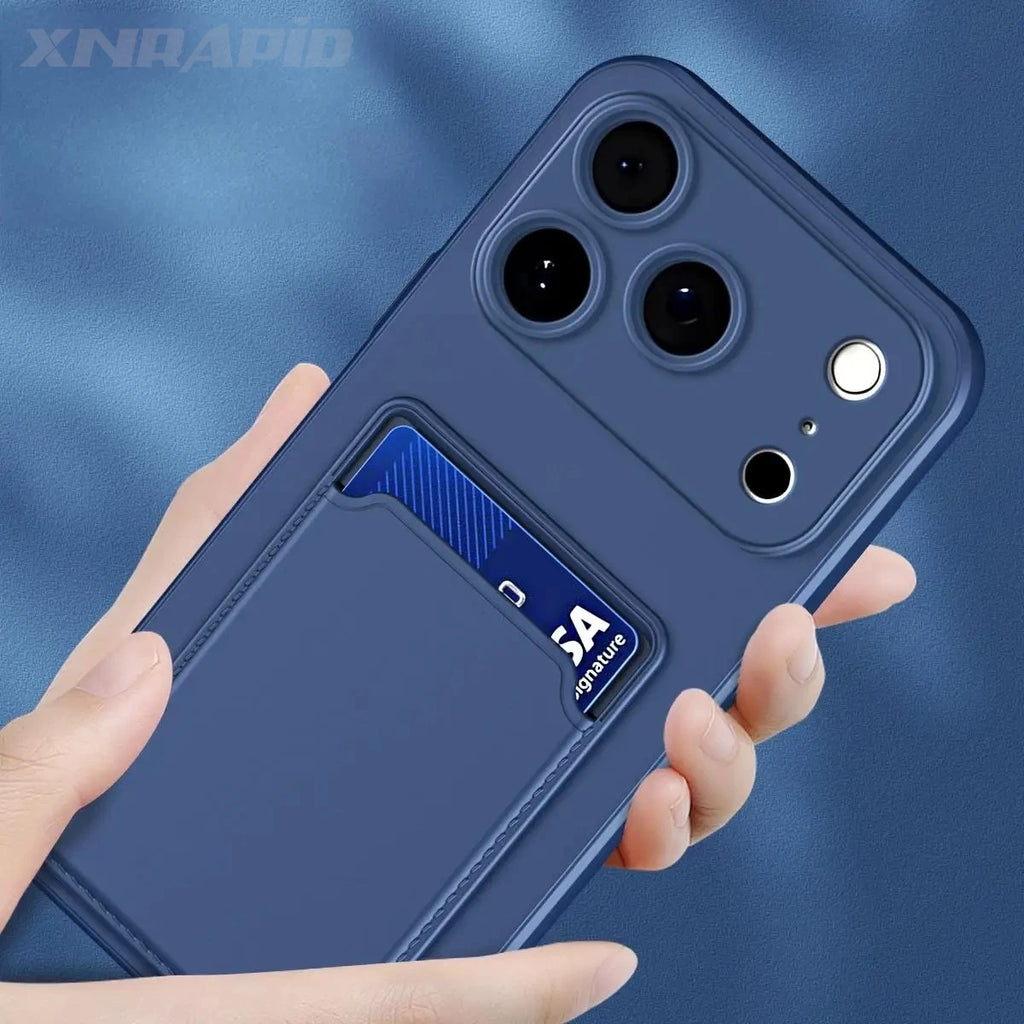 Eksklusivt Silikondeksel med Kortslot – Passer iPhone 17, 16, 15, 14, 13, 12 og 11