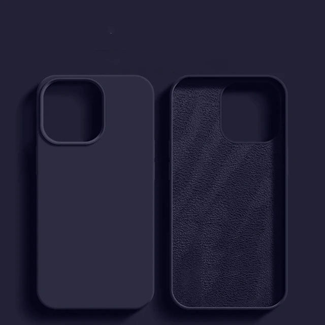 Luxury Shockproof Silikondeksel til iPhone 11–17 (Alle Modeller)