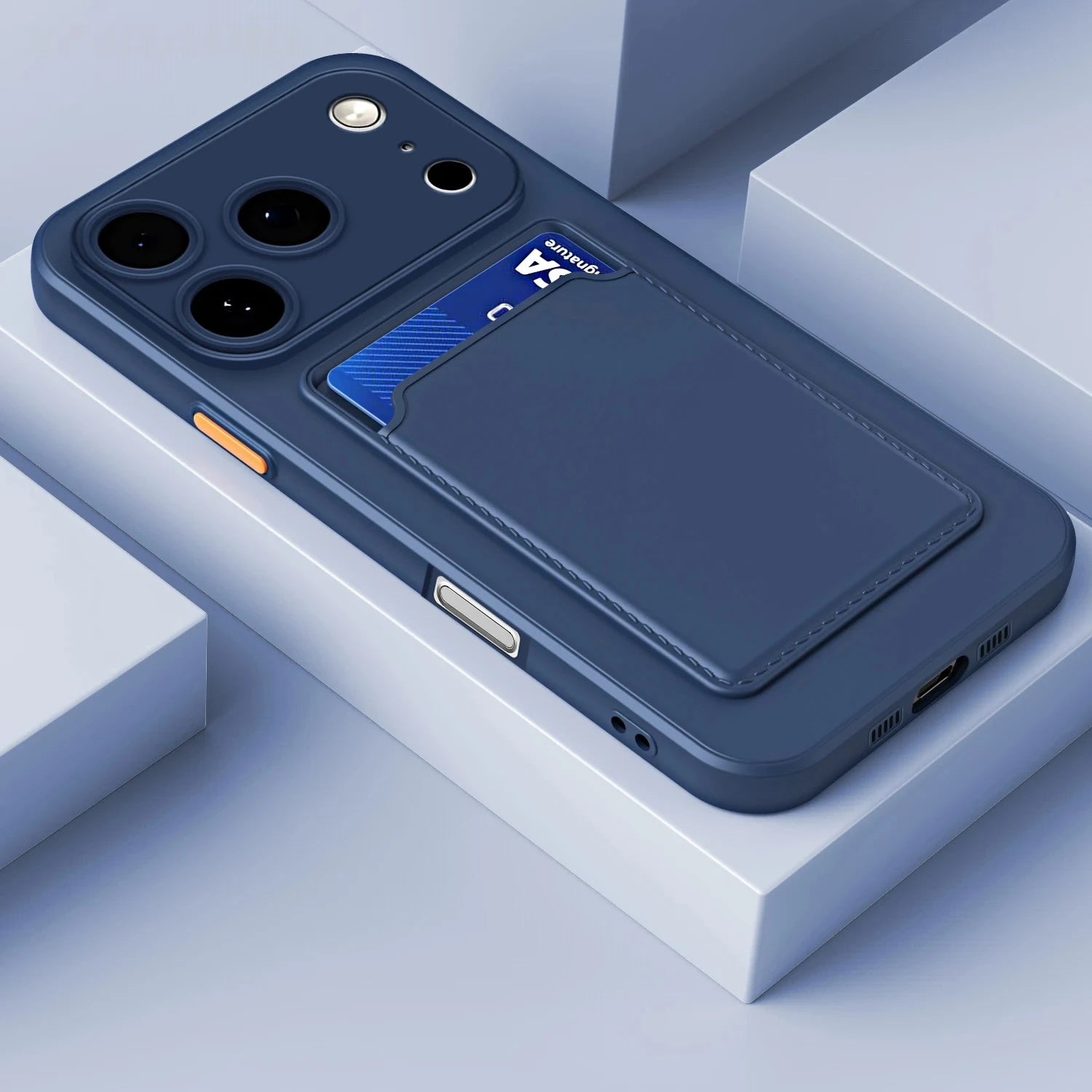 Eksklusivt Silikondeksel med Kortslot – Passer iPhone 17, 16, 15, 14, 13, 12 og 11