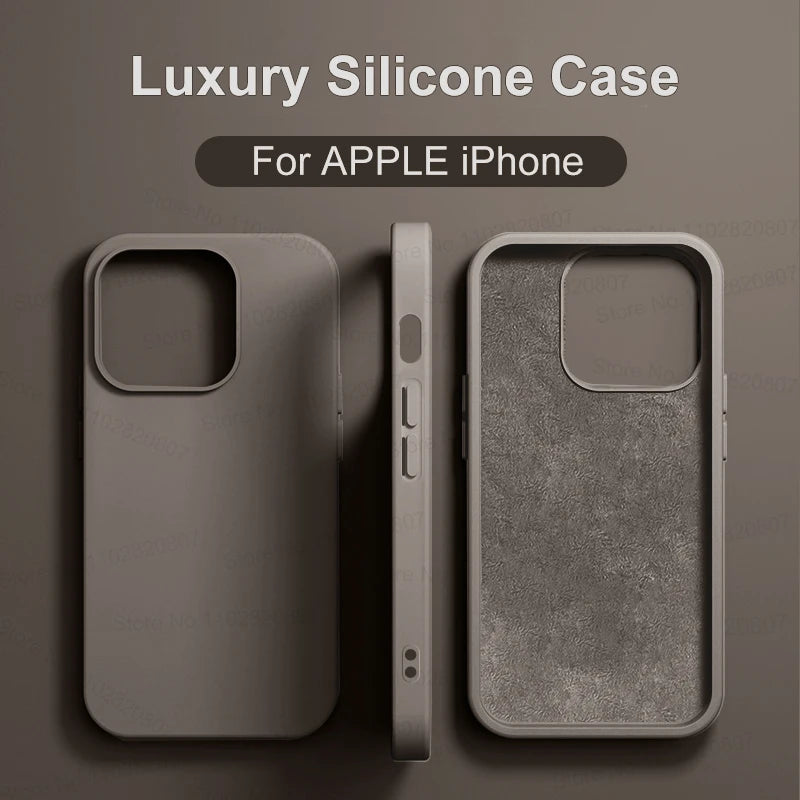 Luxury Shockproof Silikondeksel til iPhone 11–17 (Alle Modeller)